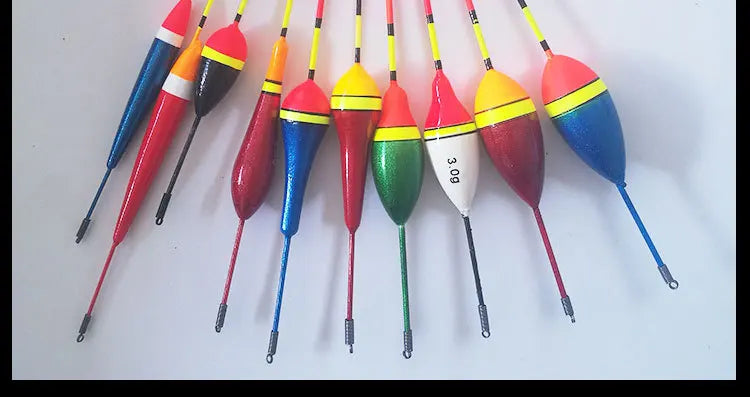 Ensemble de 10 Flotteurs de Pêche — Taille Mixte, Bouée Bobber