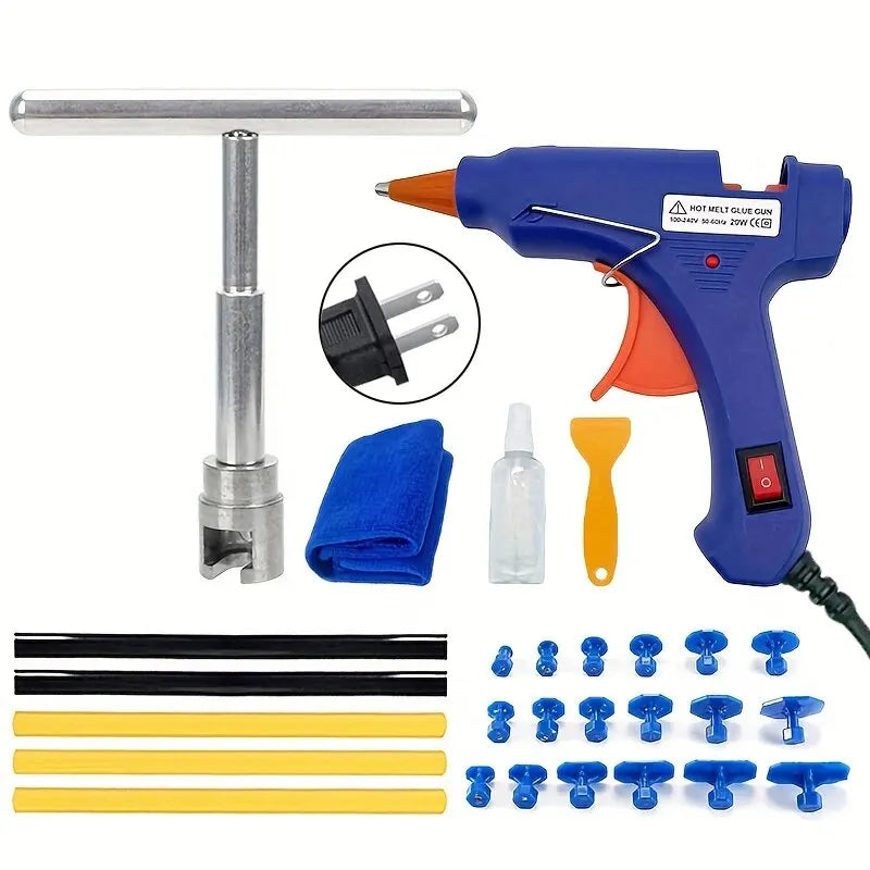 Herramienta de reparación de abolladuras sin pintura para coche, chapa metálica mecánica, piezas de carrocería de automóvil, kit de botella, kit de herramientas manuales