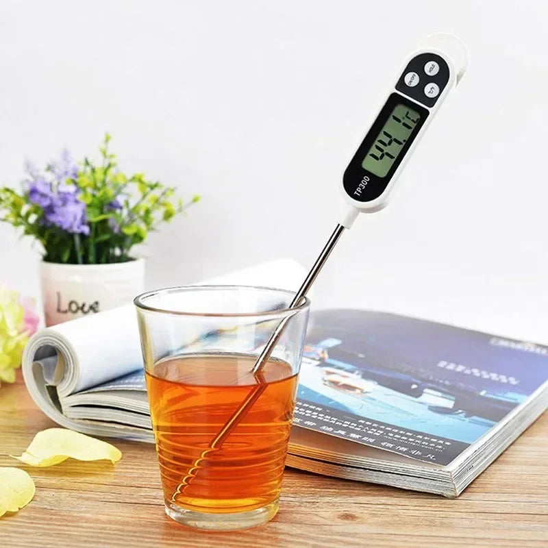 Thermomètre alimentaire numérique — sonde viande, BBQ, four, eau, huile, cuisson, électronique