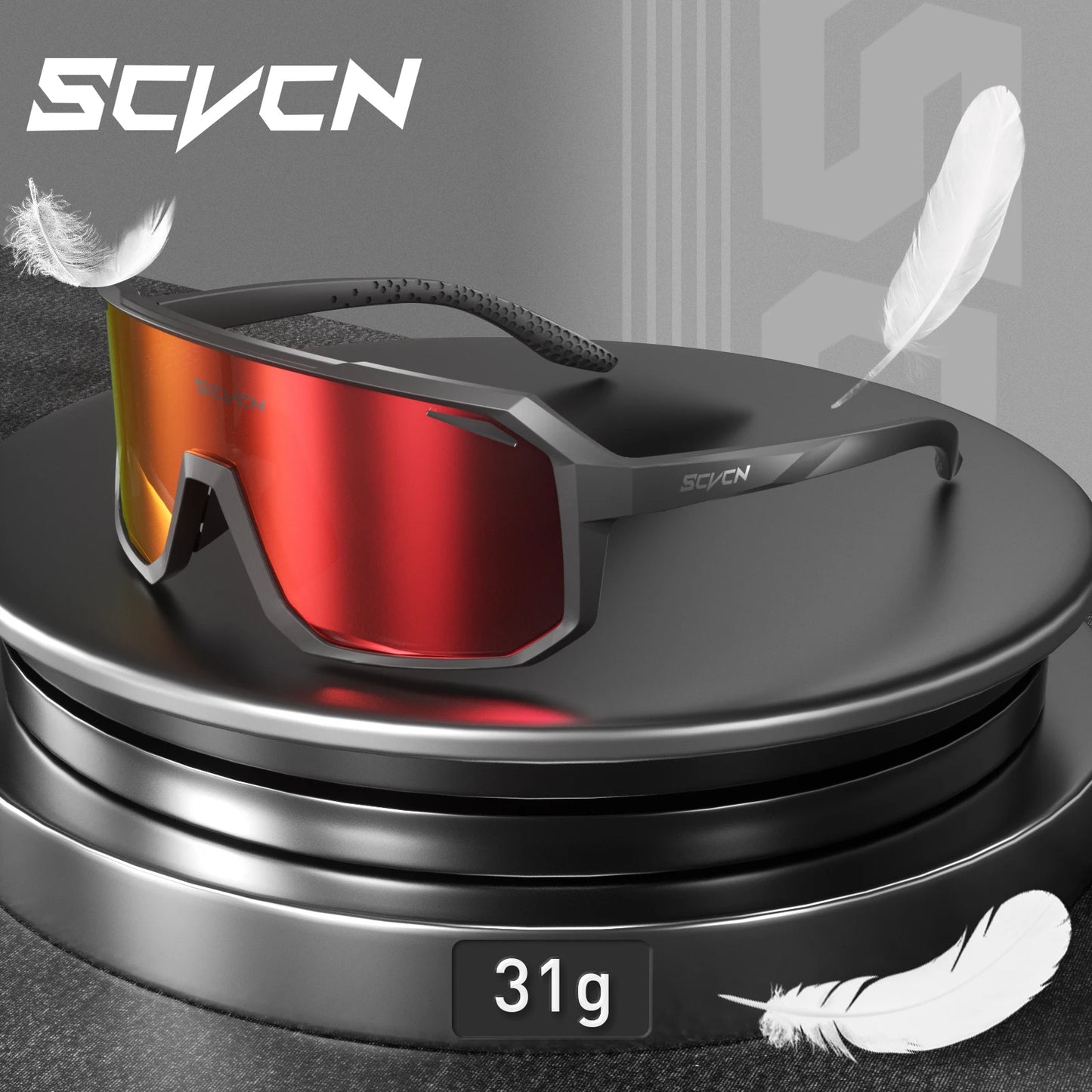 SCVCN Gafas de sol de ciclismo para hombre y mujer, MTB, bicicleta de carretera, gafas de conducción, deportes al aire libre, gafas de correr UV400, gafas de senderismo