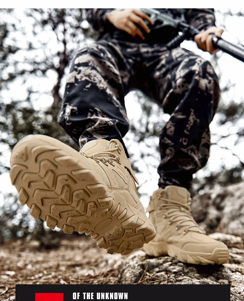 Tactiques améliorées bottes d'entraînement de Combat mâle en plein air Camping Anti-usure réponse rapide chaussures de randonnée pêche chasse baskets hommes