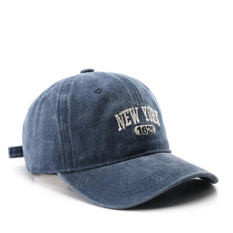 Men Women Embroidered Letter Baseball Cap Vintage Fashion Solid Adjustable Outdoor Sports Snapback Hat Distressed Gorras