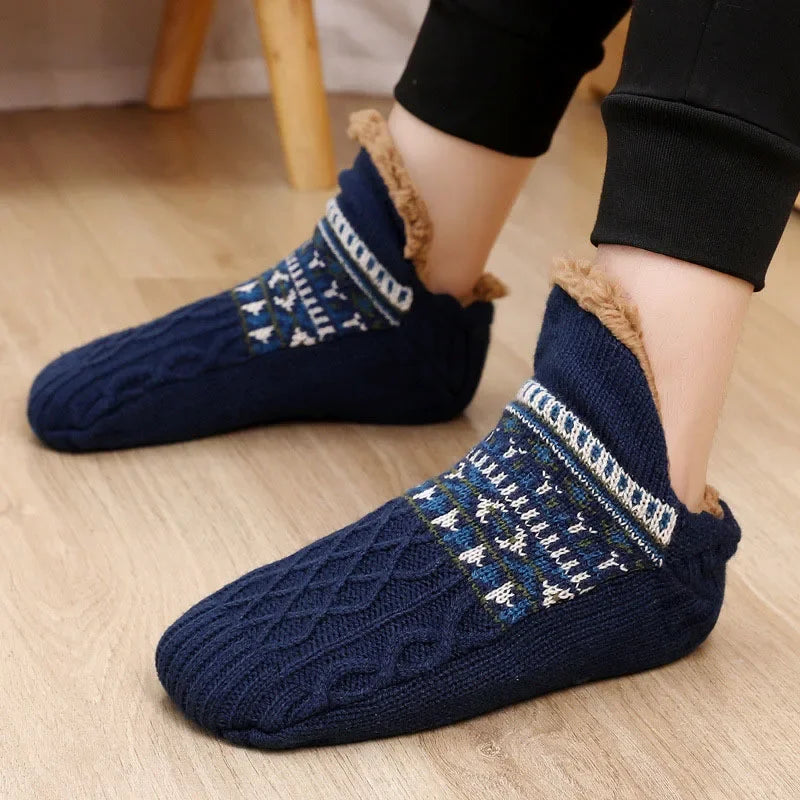 Super Warm Non-Slip Floor Socks for Women and Men, Snow Socks, Sleeping Mat, Slippers, Velvet Boots, Homewear