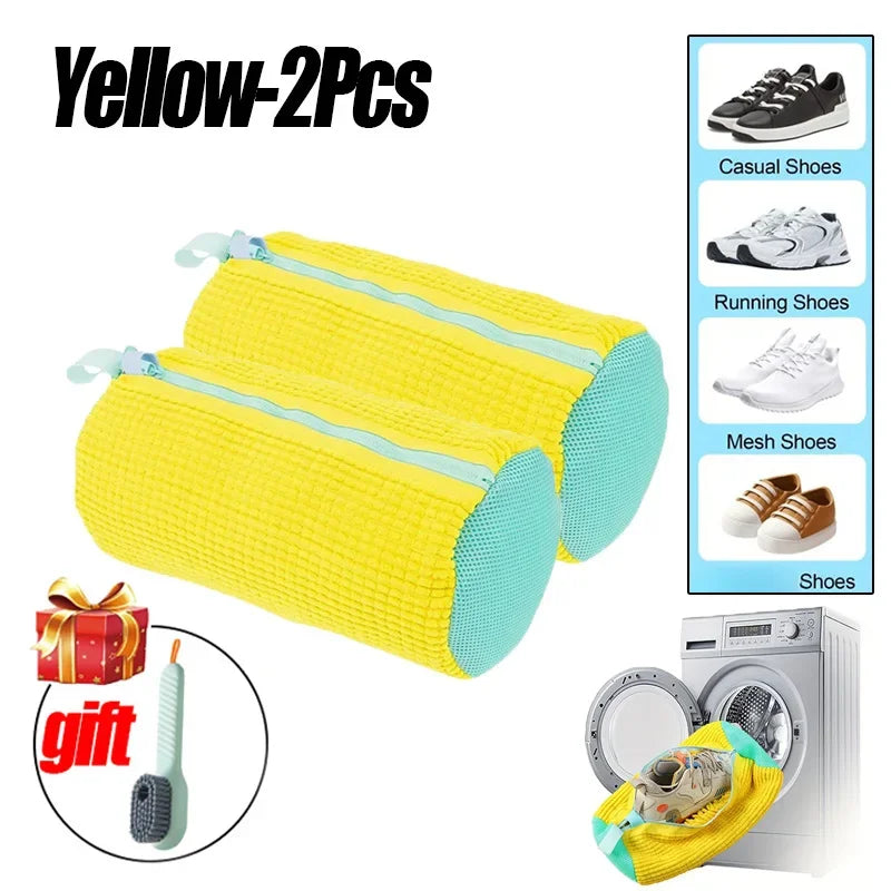 Bolsas de lavandería, bolsa para lavar zapatos en lavadora, con cremallera, con forro polar grueso en el interior, perfecta para zapatillas deportivas y zapatos casuales