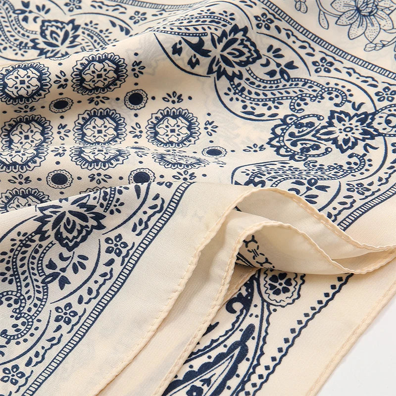 Foulard carré hijab pour femme imprimé populaire — étoles plage, châle, bandeau cheveux