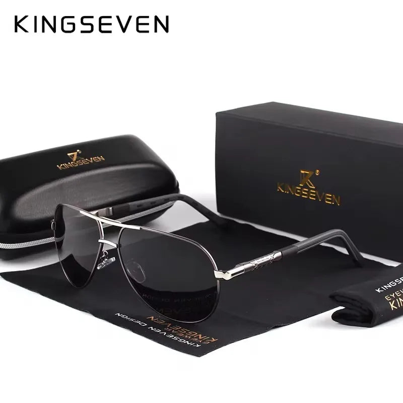 Lunettes de soleil homme vintage aluminium polarisées — classique, revêtement miroir, conduite