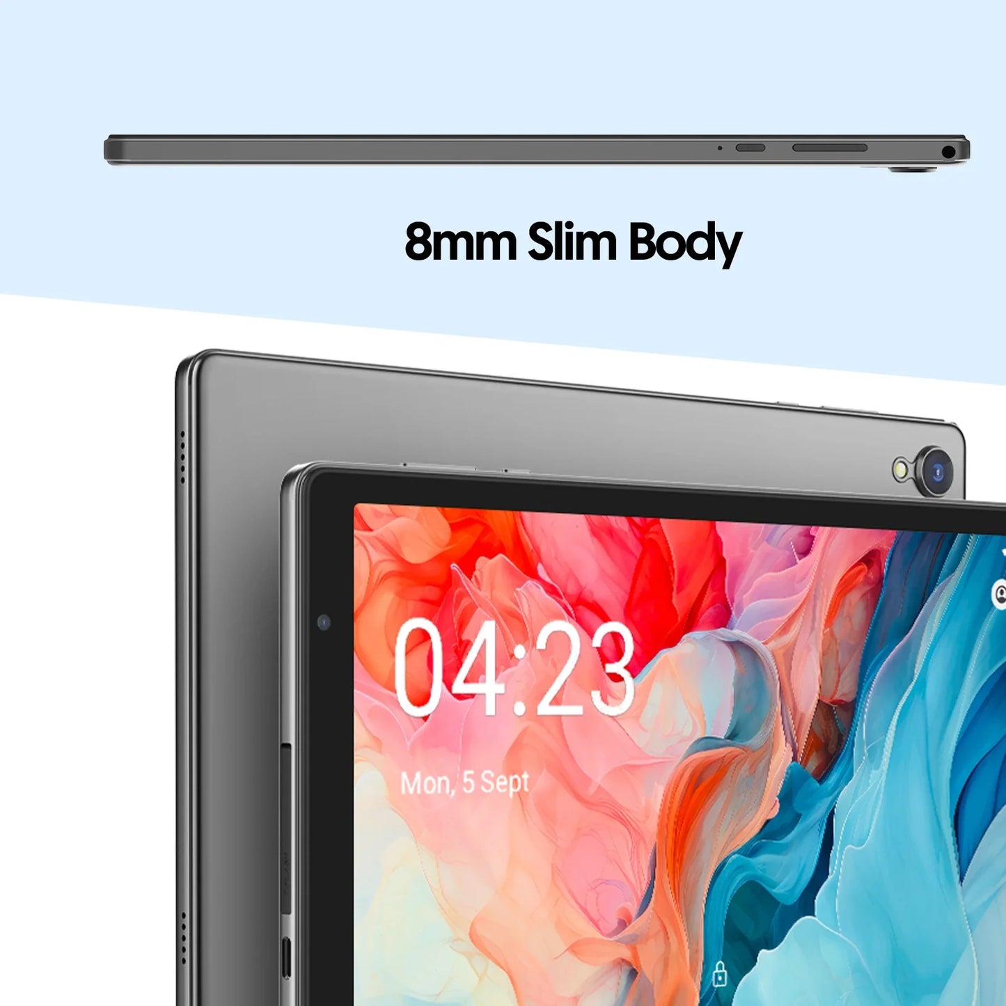 Dernière tablette Android 14, tablette 10 pouces, processeur Quad-core, WiFi 5G, 4 Go de ROM + 32 Go de RAM, résolution 1280 x 800, batterie 6000 mAh
