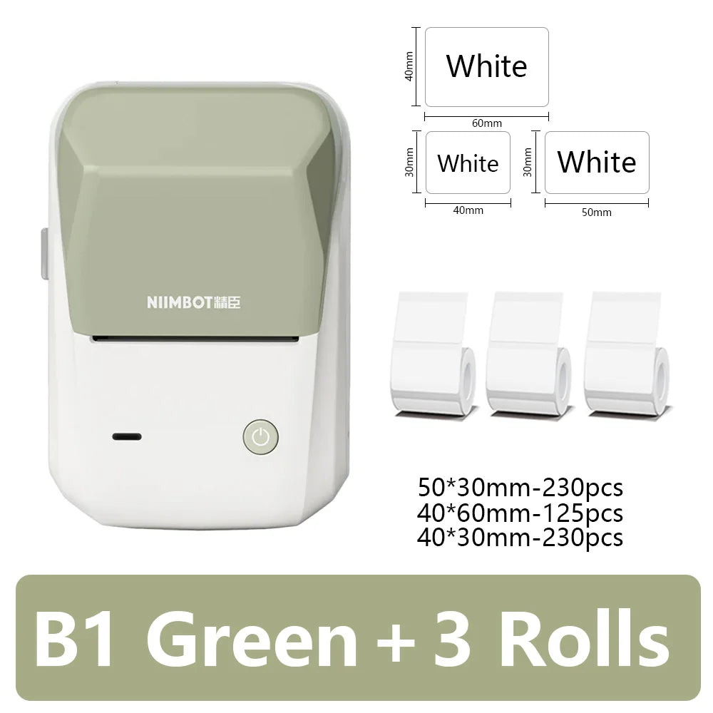 Mini imprimante thermique portable — auto-adhésive, étiqueteuse Bluetooth, autocollants de poche