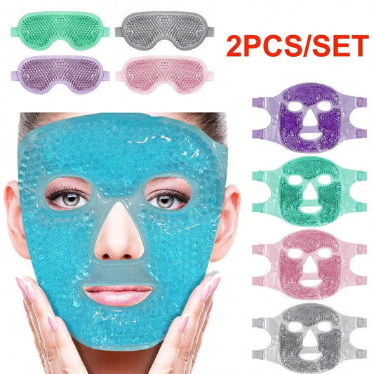 Ice cooling gel face mask eye mask hot and cold facial mask gel beads cold face eye mask ice pack, compress sleep FaceSPA