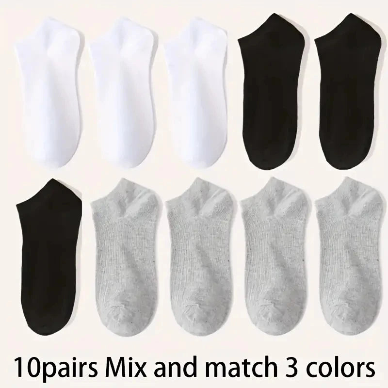 Unisex, breathable, lightweight, comfortable, rinse socks, suitable for everyone, ideal for sports, 03/Wear, pack of 5/10