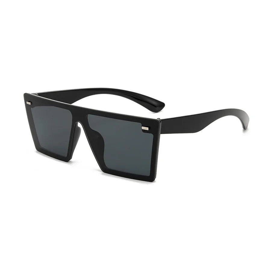 Lunettes de soleil à monture carrée surdimensionnée pour femmes, 2 pièces, mode décontractée, Style rétro Y2K, décoration de plage de rue