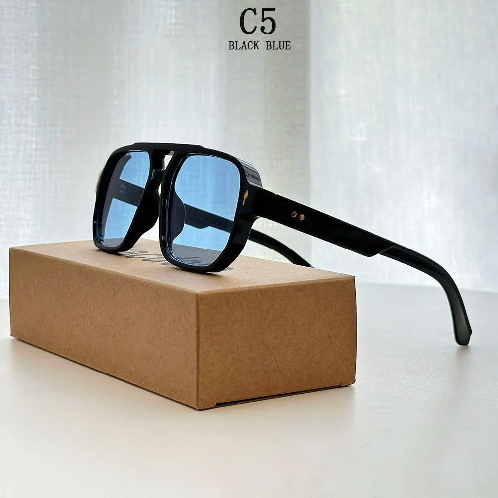 Men's Square Sunglasses Vintage Fashion Retro Women's Sunglasses Trendy Gafas De Sol Hombre Lunette Soleil Femme Drop Shipping
