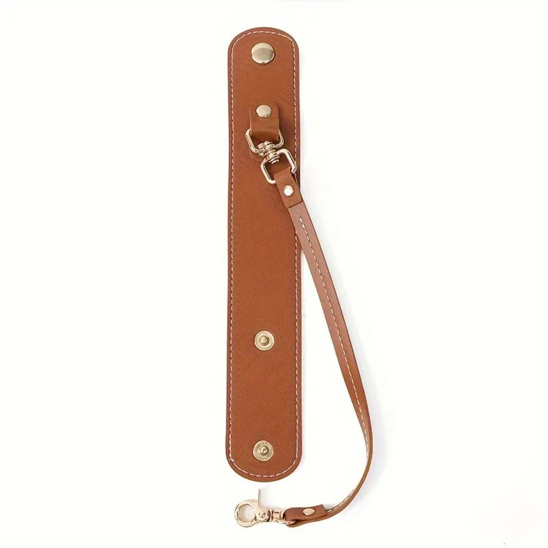 Vintage Leather Glove Holder Strap with Clasp, Leather Towel Holder for Handbag, Hat Strap, Outdoor Camping for Women