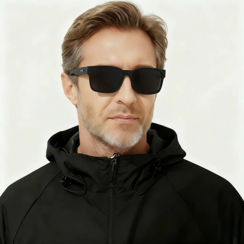 Retro Punk Sunglasses - Protective Square Frame, UV400 Unisex for Outdoor Adventures and Casual Style