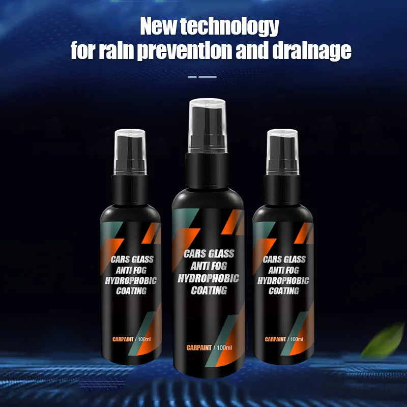Spray hydrofuge pour voiture, revêtement Anti-pluie pour voiture, verre hydrophobe, liquide Anti-pluie, masque miroir pour pare-brise, âge chimique automobile