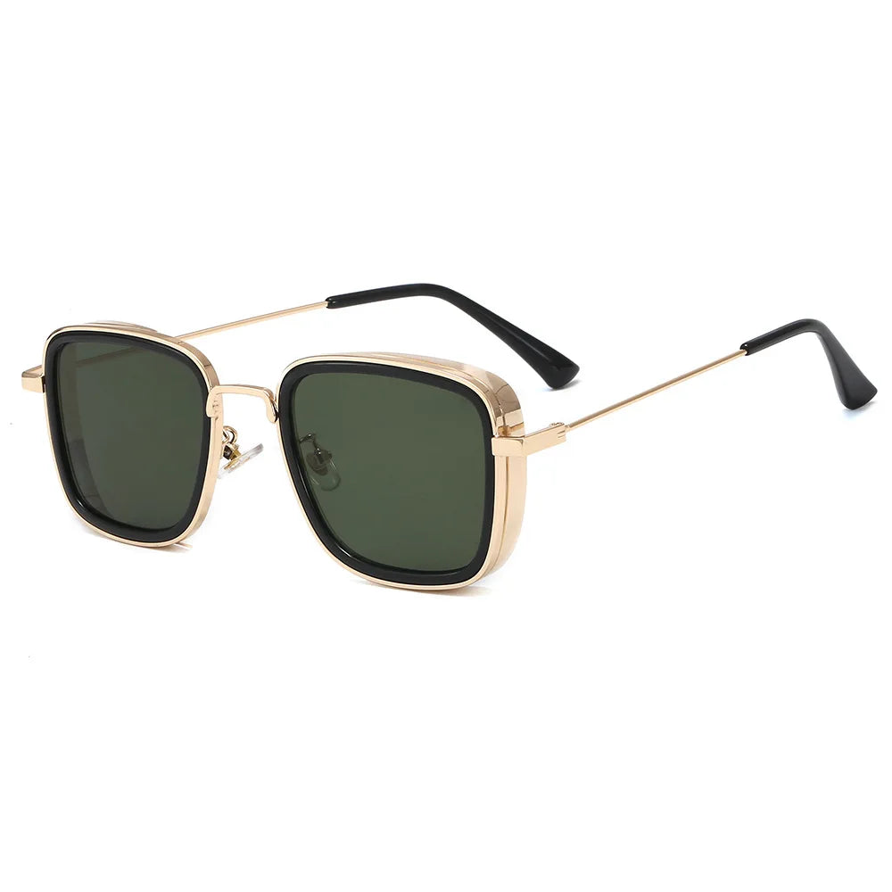 Vintage Steampunk Sunglasses Men 2025 Retro Metal Square Trendy Eyewear Brand Sunglasses Shades for Women Sun Glasses