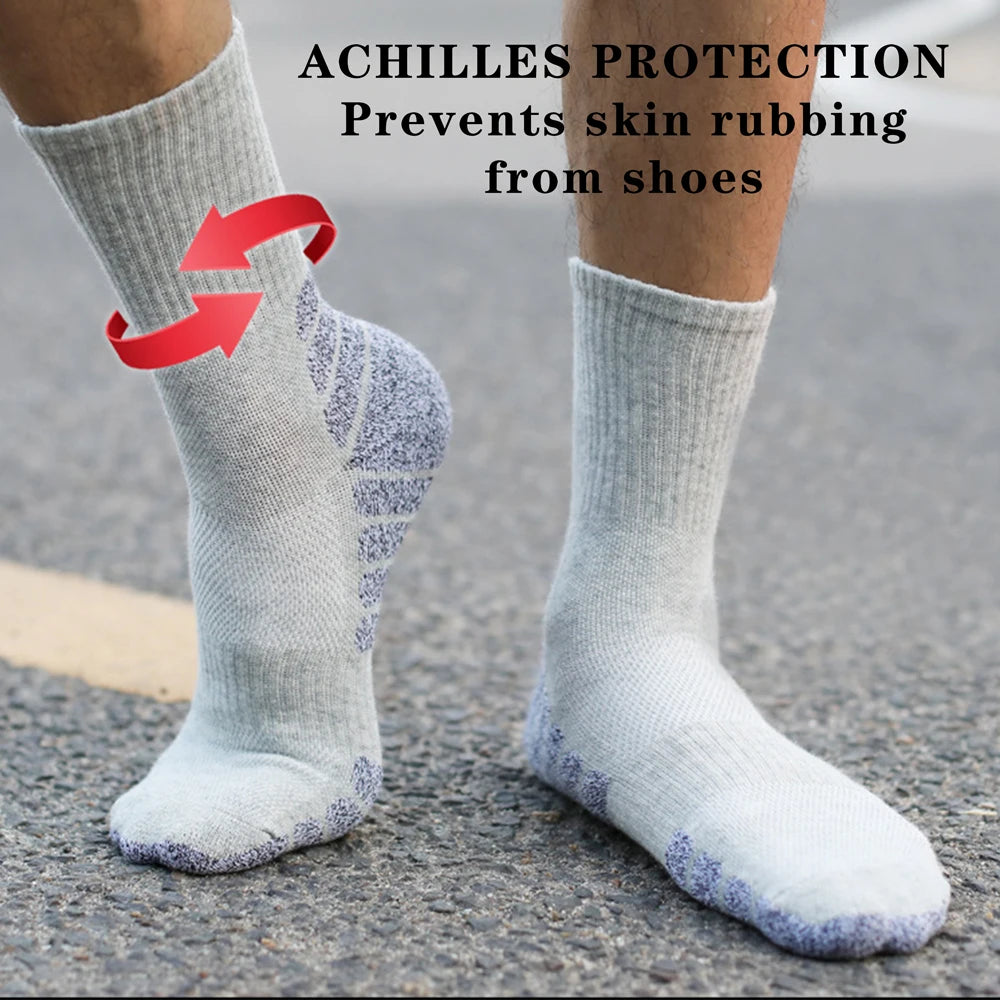 Chaussettes de sport respirantes en coton de haute qualité pour hommes et femmes, chaussettes d'équipage, serviette optique, astronomique, noir, blanc, gris, anti-odeur, 1 paire