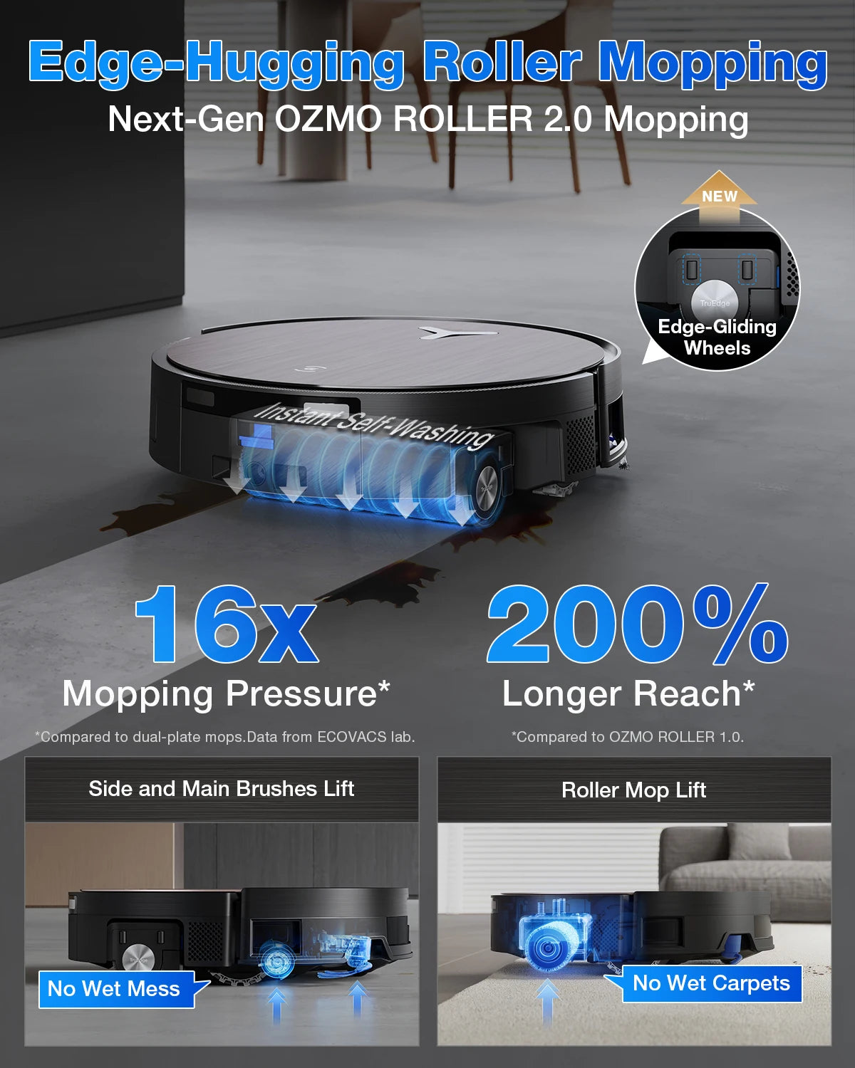 ECOVACS DEEBOT X11 Omni Cyclone aspiradora robot trapeadora, barrido, fregado, sin enredos, electrodoméstico, aspiradora inalámbrica potente, robot aspirador y trapeador de pisos con estación de carga, limpiadora de alfombras