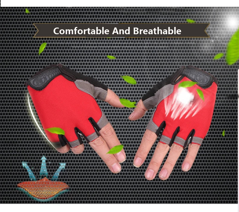 Gants de vélo sans doigts respirants antidérapants pour femmes et hommes, pour la pêche, le cyclisme, l'été, professionnels pour la salle de sport et le fitness