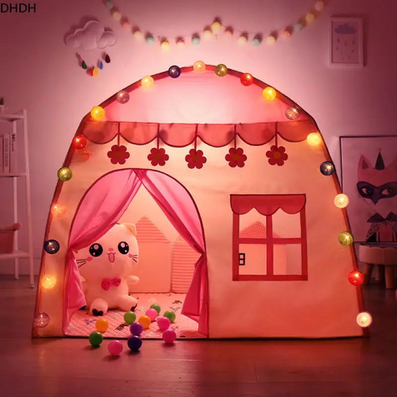 Tienda de juegos para niños, interior y exterior, jardín, Tipi, castillo de princesa plegable, Cubby, juguetes, tiendas de campaña, habitación de niños, casa Tipi, casita de juegos