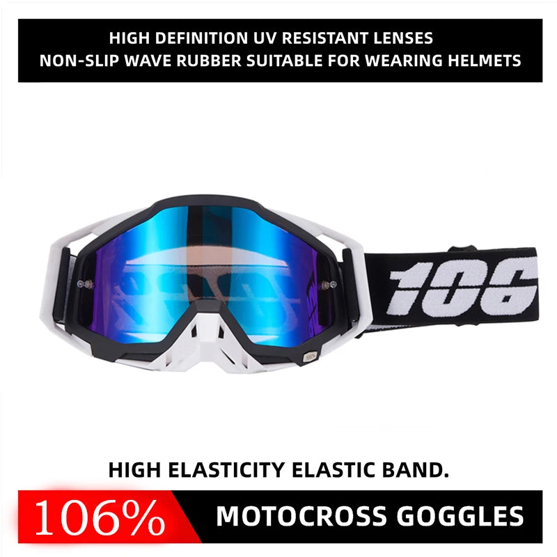 Gafas de sol para motocross, gafas de sol resistentes al viento e inastillables para ATV, RL y deportes todoterreno