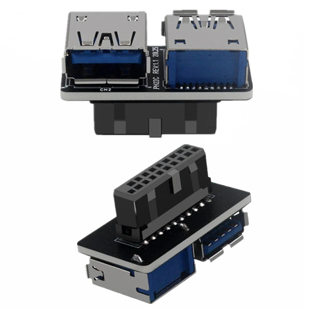 RGEconvex-Adaptateur de carte mère USB 3.0 femelle, convertisseur de carte mère, prise de bain, 19PIN, 20Pin, touriste