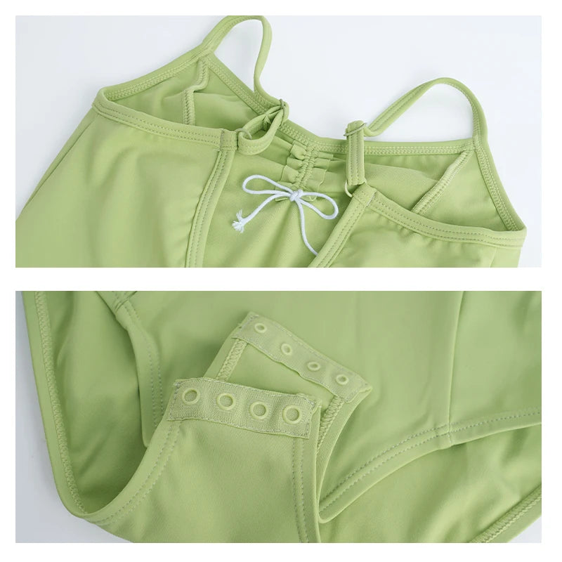 Justaucorps de Ballet en Nylon pour enfants, Test professionnel, sans manches, dos en V, gymnastique, danse, maillot de bain d'été pour enfants