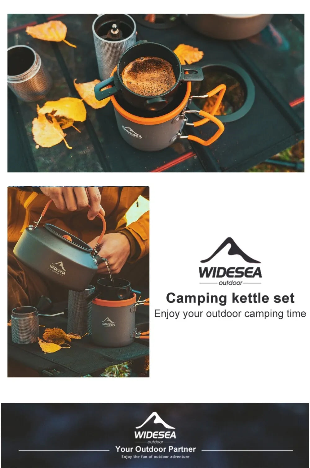 ESEA-Ensemble d'ustensiles de cuisine de camping, équipement britannique extérieur, tasse à thé, tasse filtrante à café, chaudron de pique-nique, vaisselle touristique, annulation
