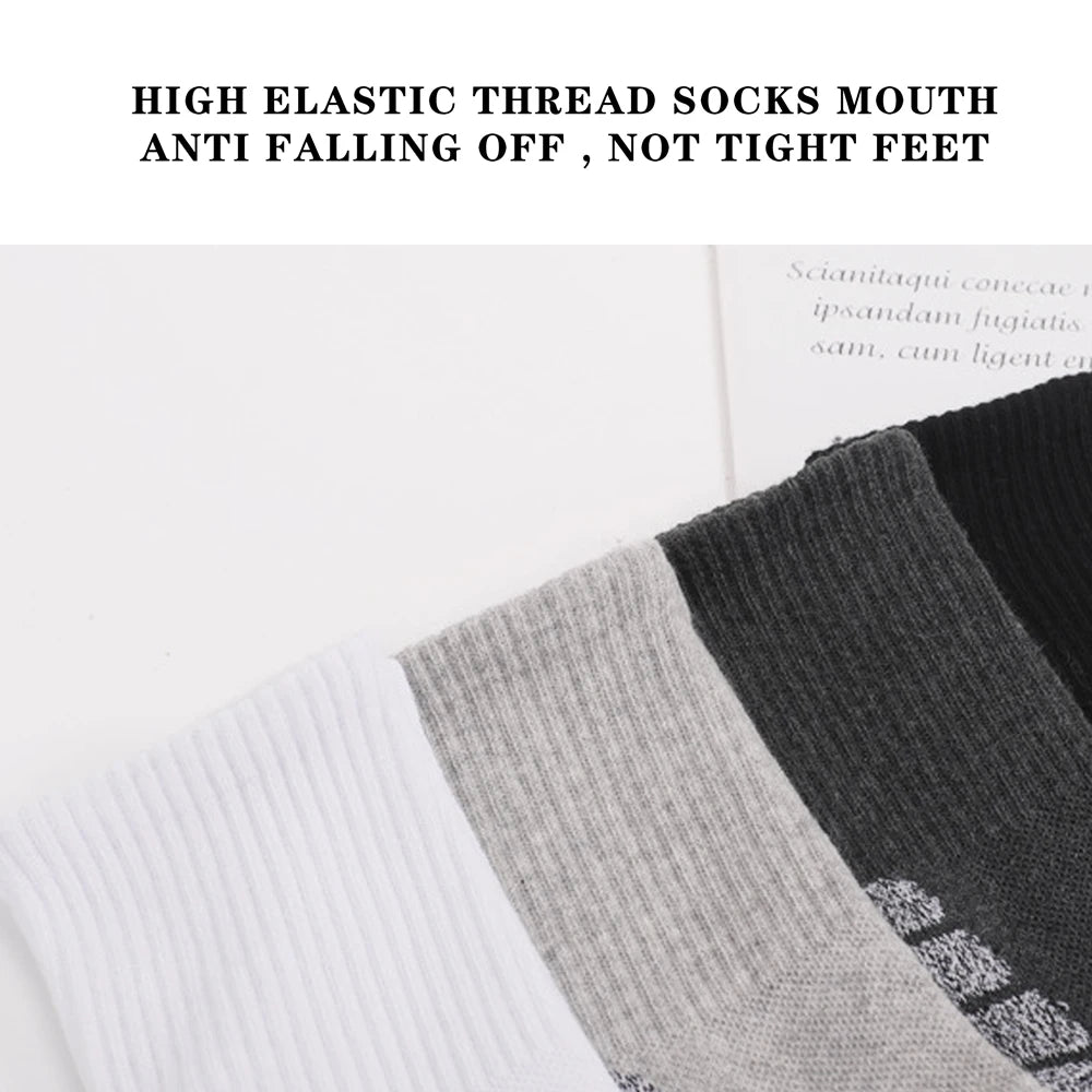 Chaussettes de sport respirantes en coton de haute qualité pour hommes et femmes, chaussettes d'équipage, serviette optique, astronomique, noir, blanc, gris, anti-odeur, 1 paire