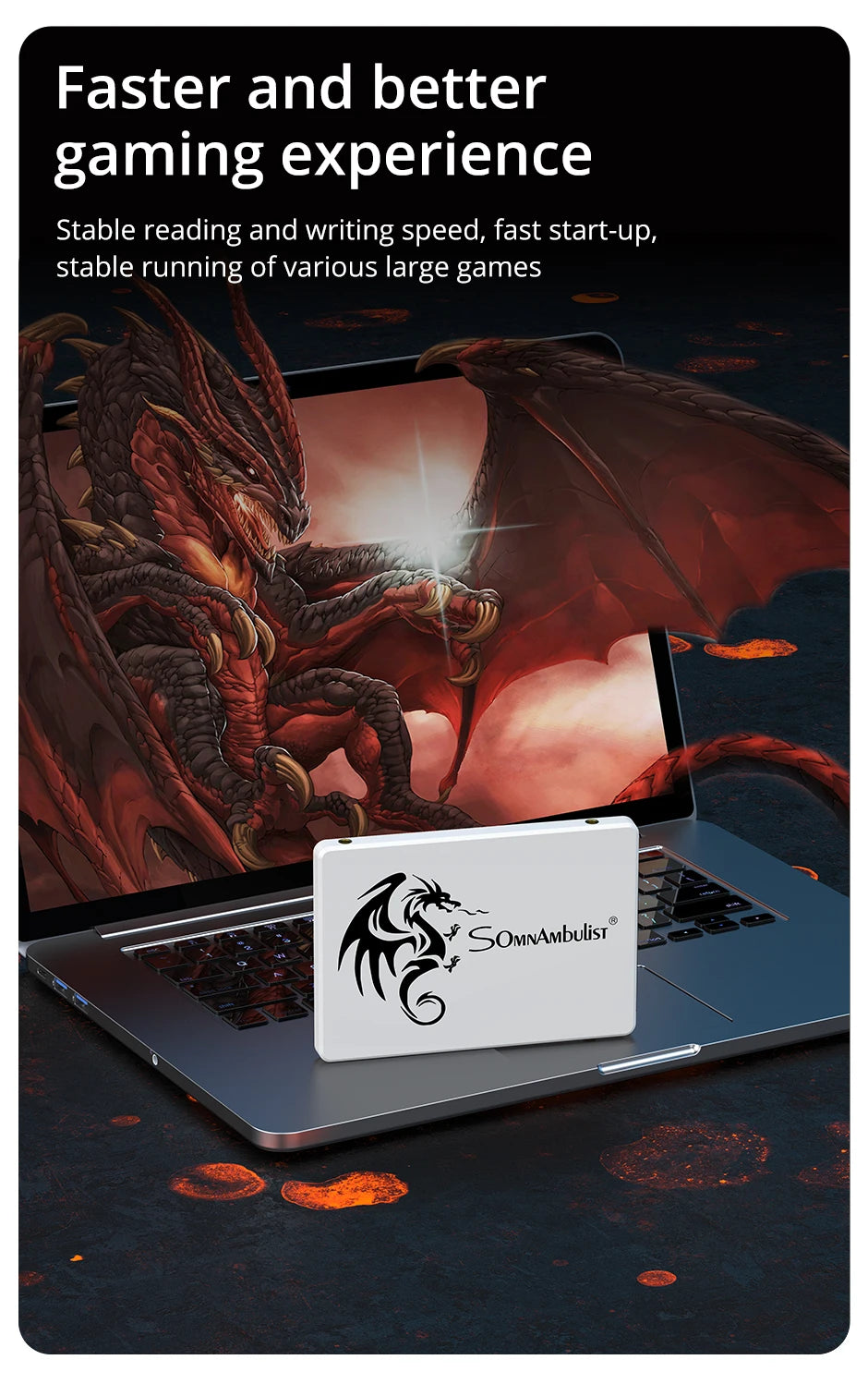 SomnAmbulist SSD 2.5 64GB 128GB 256GB 512GB pour ordinateur portable de bureau disque SSD Sata3 120GB 240GB 480GB