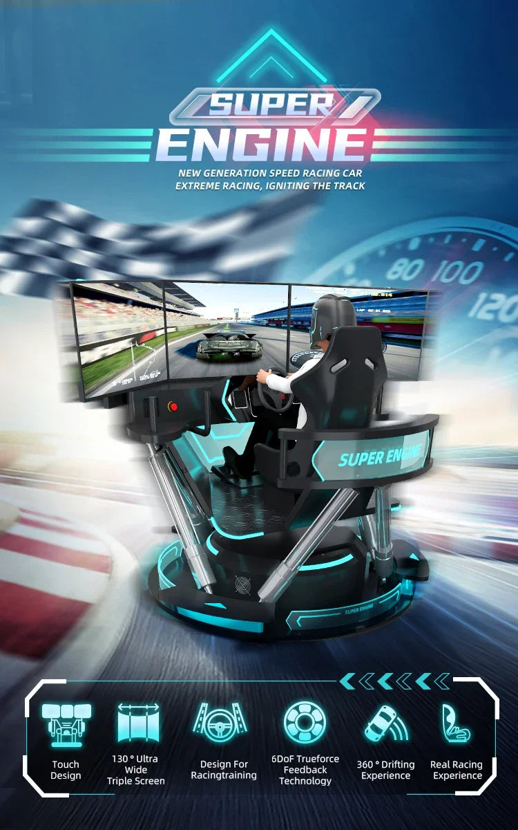 Simulateur de Course F1 VR — Parc Attractions, Voiture Arcade, Machine de Jeu
