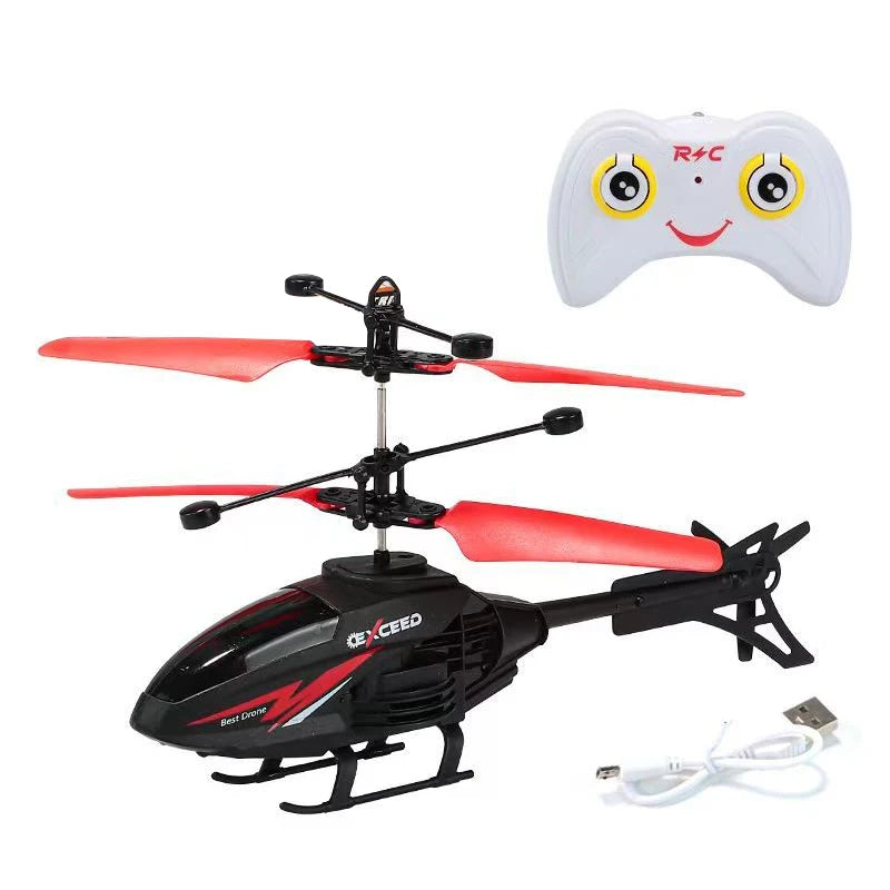 Avión helicóptero teledirigido, mini dron para niños, avión de inducción de carga, juguete colgante para niños