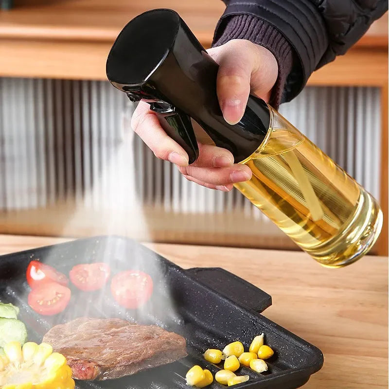 Bouteille de pulvérisation d'huile d'olive pour barbecue, pulvérisateur d'huile d'olive en plastique, bouteille vide, bouteille de vinaigre ou brosse à huile, 200/300/500ml