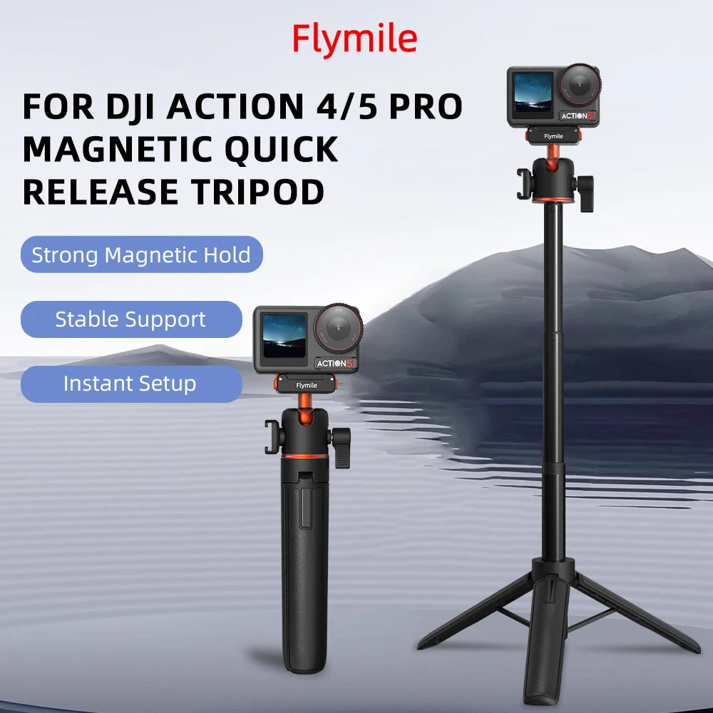 Flymile — Perche à Selfie Trépied DJI Osmo 360 Action 4/3 Base Magnétique