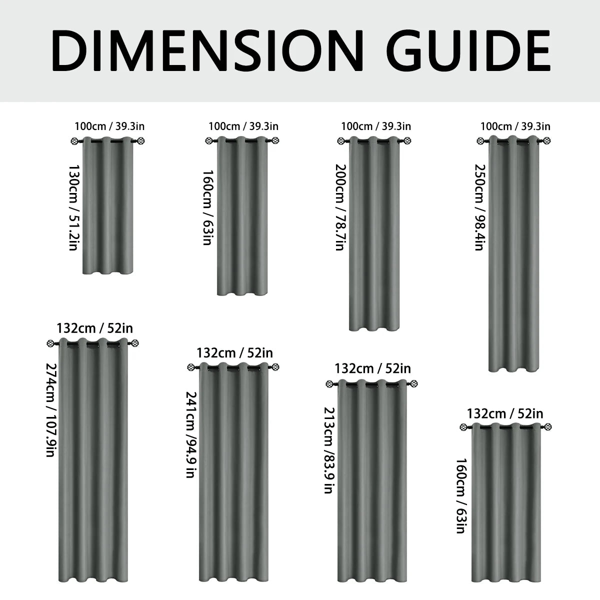 Rideaux occultants 100% solides avec œillets, rideaux de confidentialité totale pour chambre à coucher, beaux rideaux pour salon, 1 pièce
