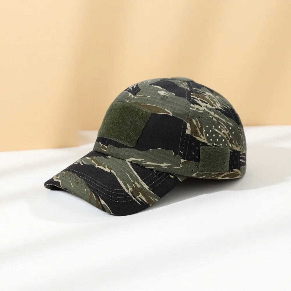 Casquette de baseball camouflage respirante, chapeau de protection solaire pour sports de plein air, chasse, randonnée, camping, pêche