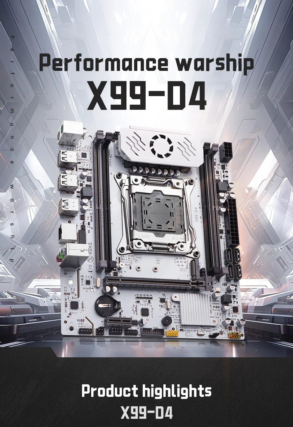 QIYIDA X99 carte mère D4 TPM2.0 LGA 2011 3 avec emplacement M.2 prise en charge X99 C612chip DDR4 mémoire SATA3.0 USB3.0 PCI16X