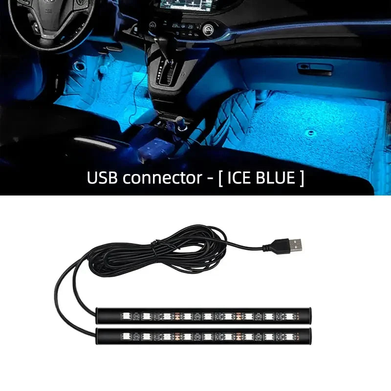 Bande lumineuse LED pour intérieur de voiture, Kit de rétro-éclairage 5V USB, lampe néon d'ambiance décorative pour voiture, accessoires de véhicule, nouveau