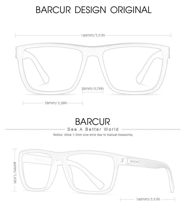 Lunettes de soleil polarisées TR90 sport léger — protection UVAB, homme et femme