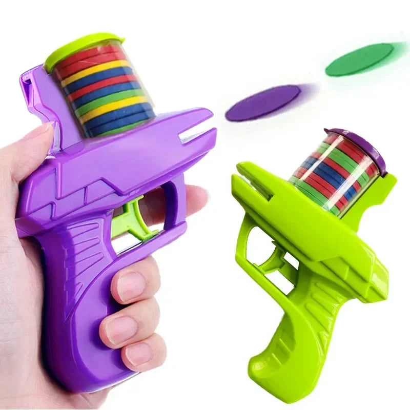 Pistolet à disque volant EVA à Double joueur, jouet de tir interactif Parent-enfant avec balles souples pour enfants, jeu de sécurité intérieure et extérieure
