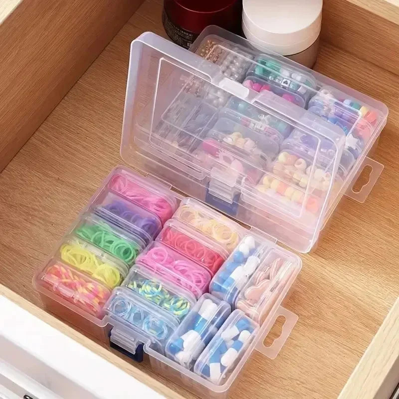 Boite en Plastique Transparente — Organisateur Rangement Multifonction