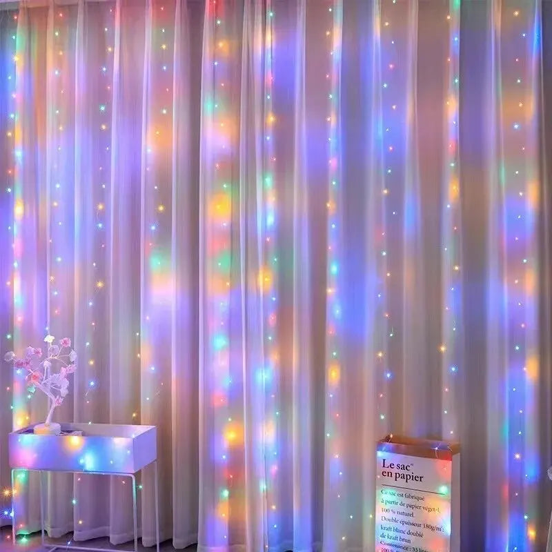 1pc USB 3x3/3*2/3*1 LED rideau chambre lumières guirlande de noël fée lumière feston mariage maison chambre décoration éclairage