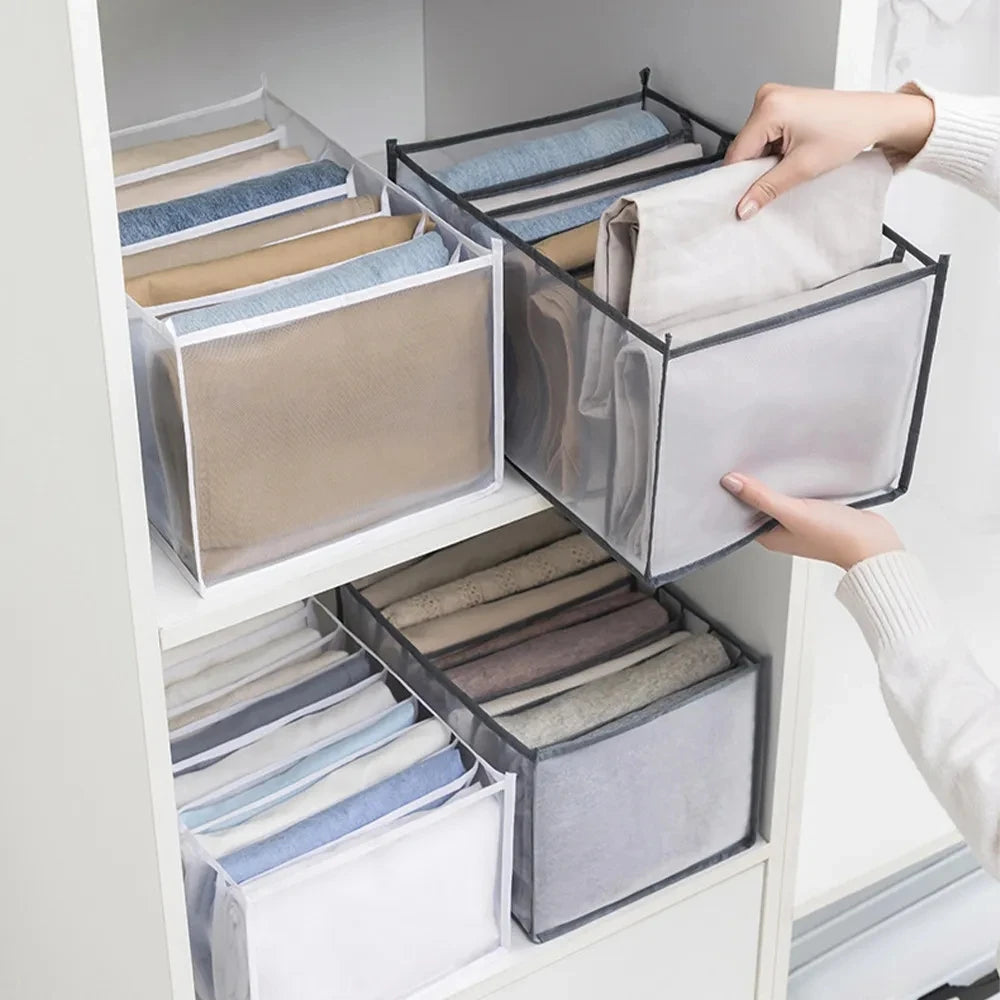 Jeans organization storage box, closet organizer, clothes organization system, drawer organizers, pants storage cabinet