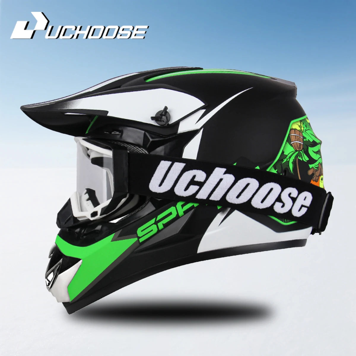 Casque Moto Motocross Enfants Tout-Terrain — Professionnel Lunettes Cadeau