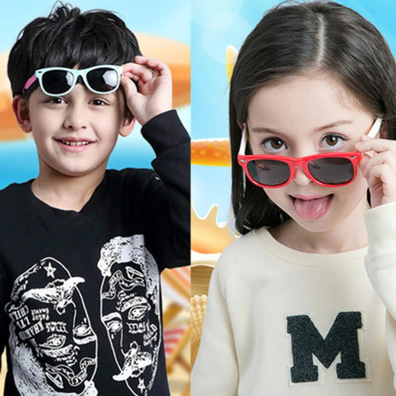 RUISIMO Gafas de sol polarizadas TR90 para niños y niñas, gafas de sol de silicona, gafas de seguridad, regalo para niños, bebés, gafas UV400