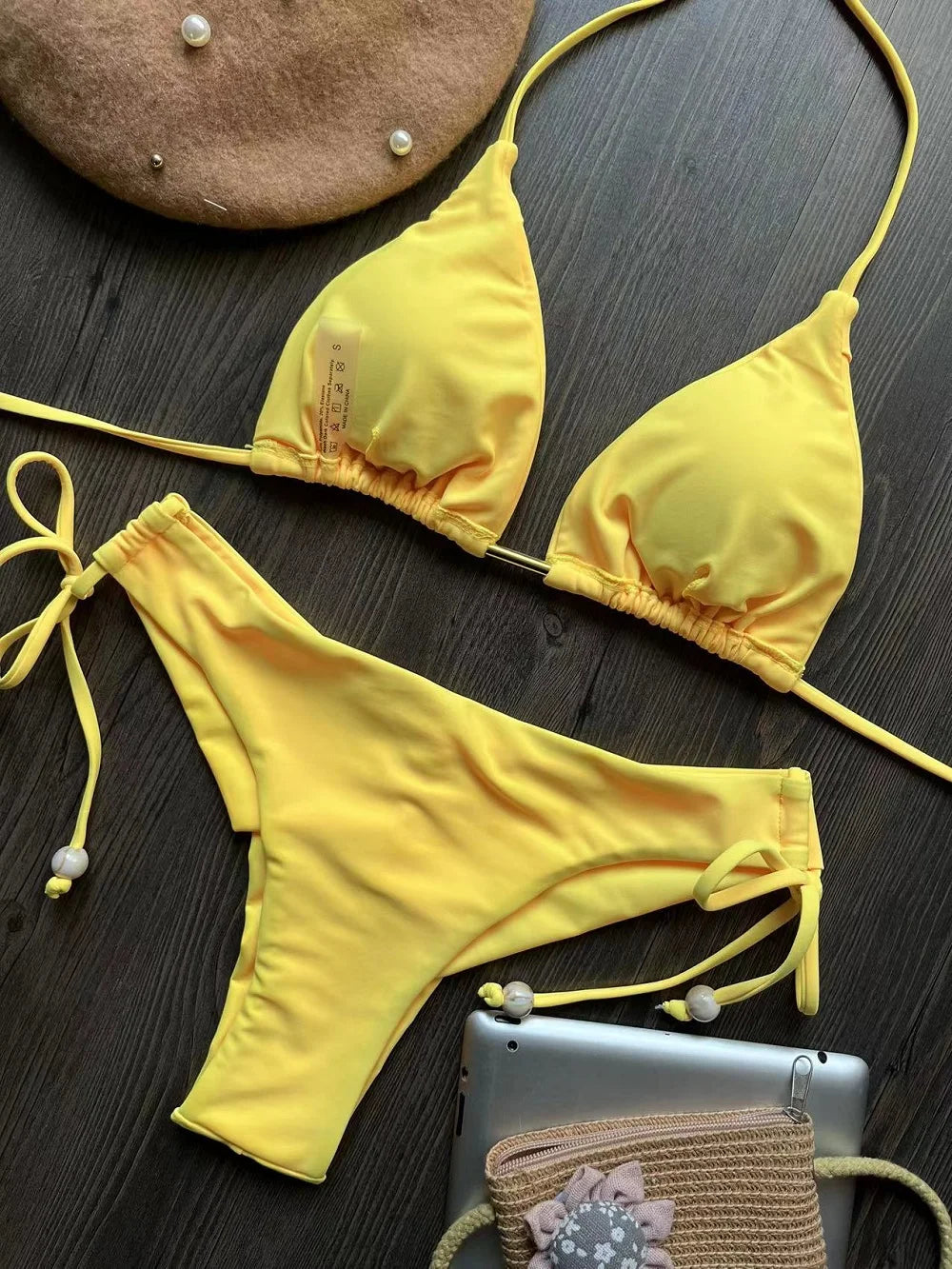 RUOTONGSEPT 2025 nouveau Sexy 13 couleurs Triangle maillot de bain pour femmes brésilien Bikinis maillots de bain Push Up maillot de bain plage Bikini ensemble