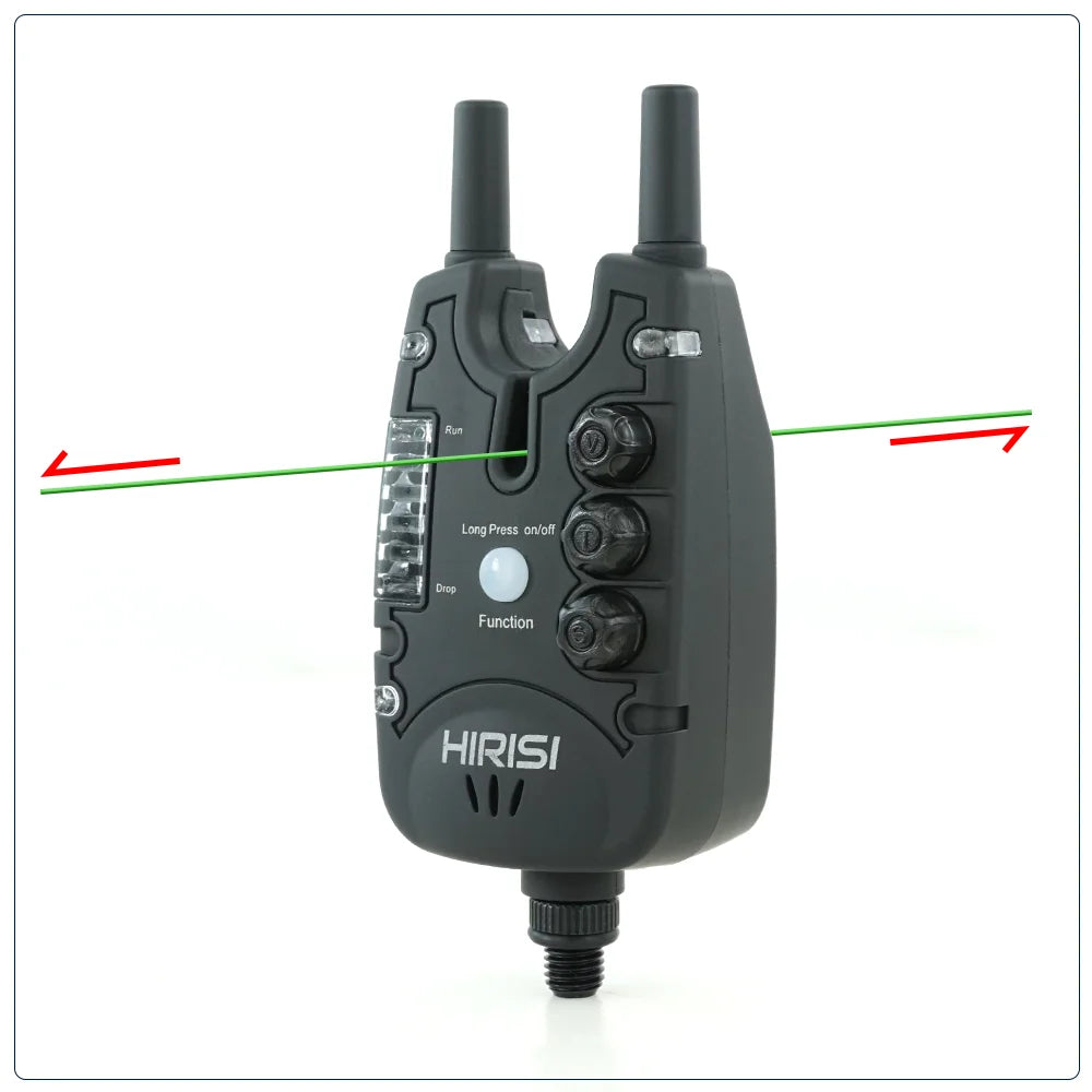 Alarmes de pêche à la carpe Hirisi avec lumière LED, volume, tonalité et sensibilité réglables, indicateurs de morsure de pêche B150