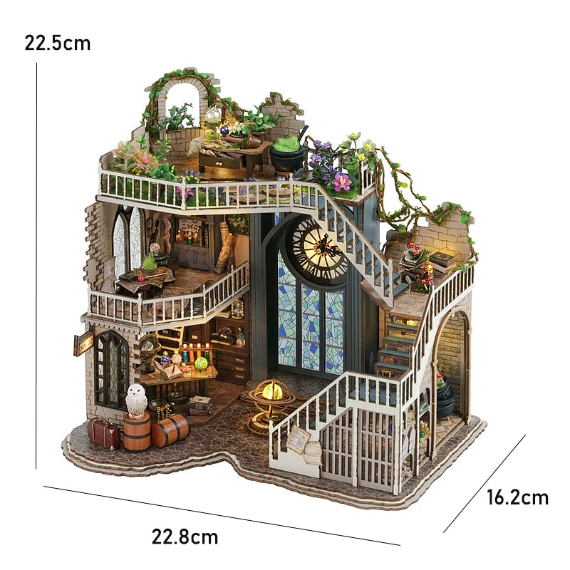 Wooden Dollhouse, 3D Puzzle, Building Model Kit, Small Room Toy Production, Bedroom Decoration with Furniture, Gifts