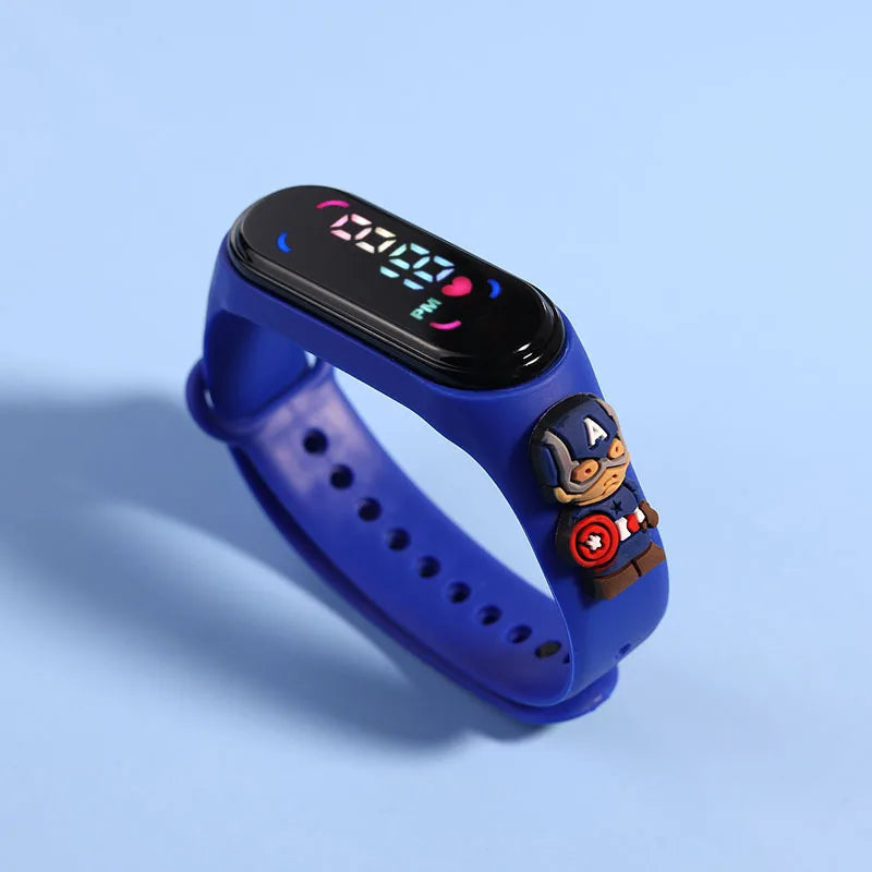 Reloj deportivo impermeable para niños, reloj SpidSuffolk Butter para niñas, pulsera electrónica, reloj táctil LED, de moda