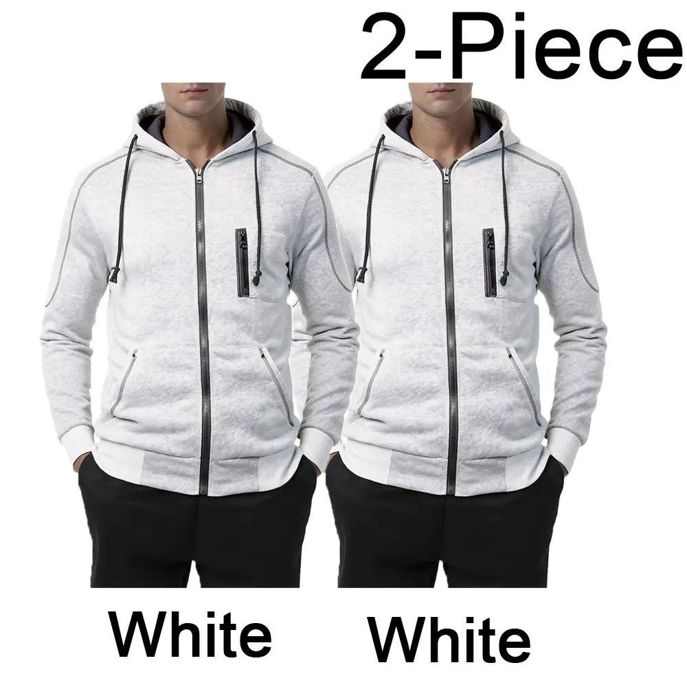 Sudadera con capucha para hombre negra, blanca, verde militar, roja, con bloques de color, polar, fresca, informal, ropa de invierno, prendas de vestir, sudaderas con capucha